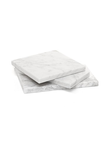 Dekoratif Sunumluk Gri Dalgalar Doğal Mermer Taş - 27x16 Cm