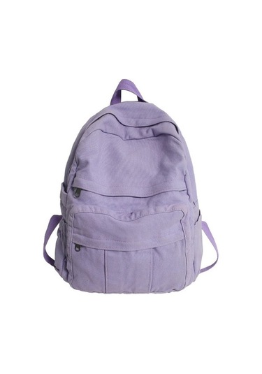 High Quality Shoe Bag Büyük Kapasiteli Çok Bölmeli Öğrenci Sırt Çantası - Kahverengi Mor