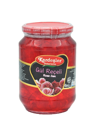 Kardeşler Şekerleme Gül Reçeli Cam Kavanoz 1 KG