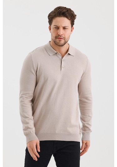 Alexander Gardi Alexandergardı Düğmeli Polo Yaka Regular Fit Kazak E24-eze-36 001