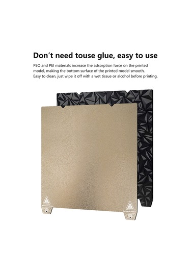 Geeroyoo Ender-3 S1 Ve Pro İçin 235x235mm Peı Ve Peo Kaplı 3d Yazıcı Yapı Plakası, Manyetiksiz Seçenek