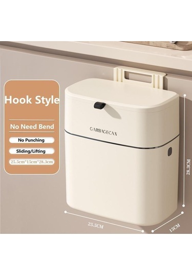 Yaratıcı Duvara Monte Asılı Çöp Kovası Mutfak Dolap Kapağı Kapaklı Mutfak Çöp Kovaları Çöp Kovası Ev Diğer