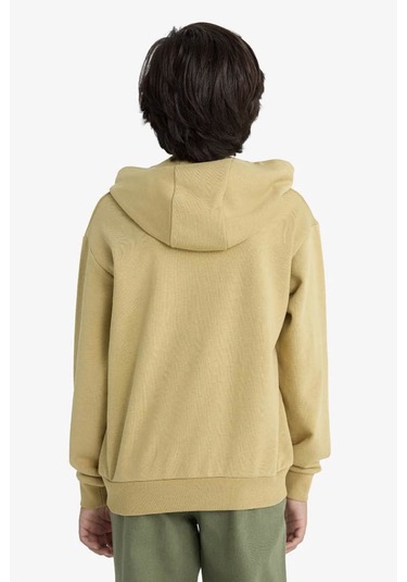 Defacto Kapüşonlu Baskılı Haki Erkek Çocuk Sweatshirt F2859a8/kh258 Haki