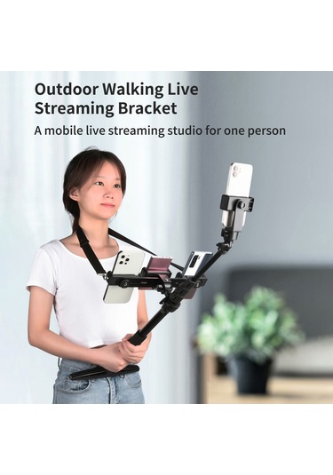 Hallow-160 Cm/63 İnç Katlanabilir Selfie Standı, 1/4 İnç Bilyalı D12758