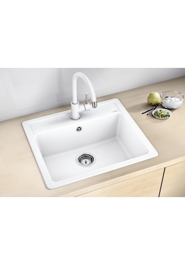 Simpex Tek Göz Tezgah Üstü&tezgaha Sıfır Uyumlu Beyaz 49x50cm