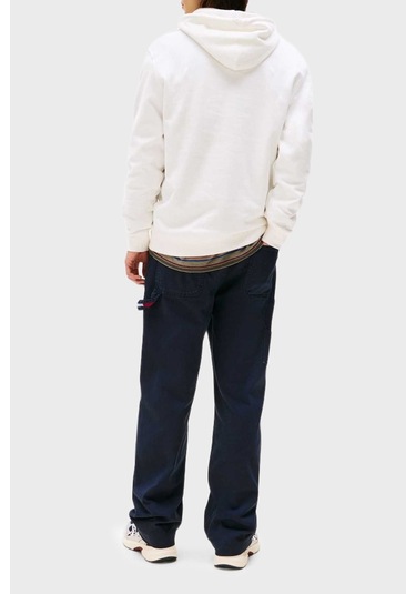 Tommy Jeans Erkek Sweat Dm0dm22113 Ybl Beyaz Beyaz