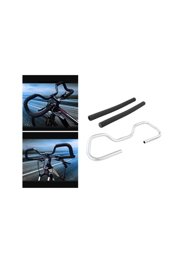 İle 25.4x600mm Kelebek Gidon Mtb Dağ Bisikleti Kum Gümüş Için Esnek A