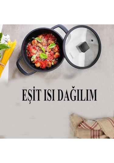 Schafer Hektor Döküm Mini Tencere 18 Cm Siyah