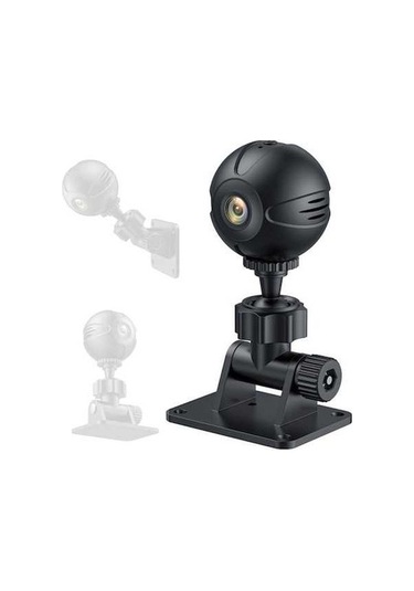 Ulzyvf Kızılötesi Gece Görüşlü Wifi Spor Kamera, App Kontrollü Taşınabilir Aksiyon Kamerası Siyah Siyah