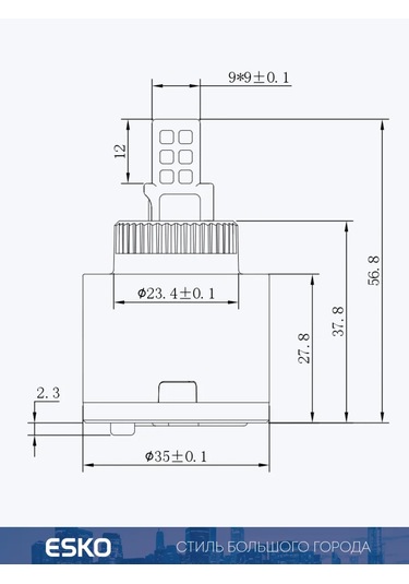 Esko Musluk İçin Seramik Kartuş 209226635 Siyah