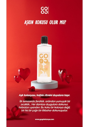 Gogo Love Kolonya 250ml Cam Şişe