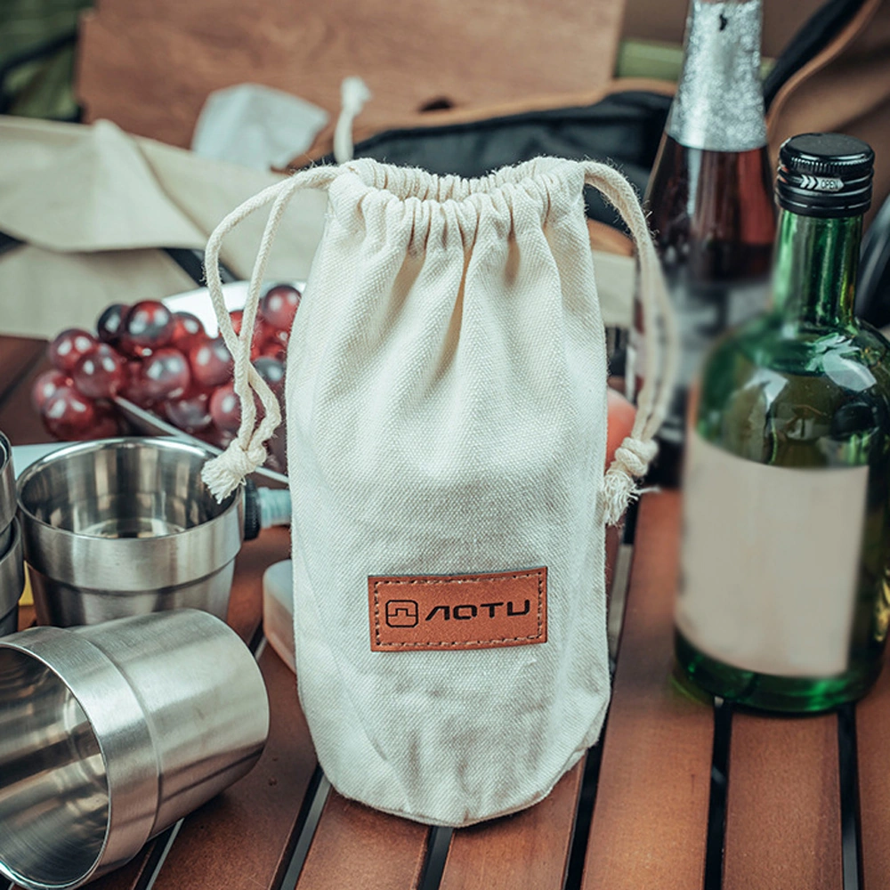 Dofolink Dışarıda Kullanım 304 Paslanmaz Çelik 4'lü Bardak Seti, Taşınabilir Isıya Dayanıklı Kamp Çay Bardağı, Depolama Çantasıyla Gümüş