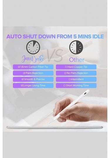 iPad 10,9 10.nesil Uyumlu Avuç İçi Reddetmeli Dokunmatik Özel Çizim Ve Yazı Kalemi Mpq03tu/a-mpq13tu/a-mpq23tu/a-mpq33tu/a