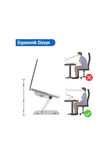 Ally Mc S61 360 Dönebilen Soğutucu Masaüstü Laptop Standı