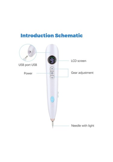 Carrier- 9 Vitesli Lazer Köstebek Kalemi Takılabilir Güzellik,hızlı Relaks Masaj Cihazları,renpho Masaj 10020530 Beyaz