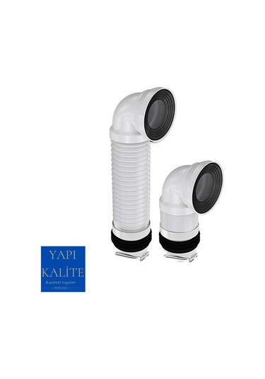 Dirsekli Çekvalfli Körüklü Klozet Gider Borusu