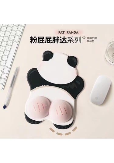 Pembe Panda Mouse Pad Bilek Desteği Kızlar İçin Sevimli Kaymaz Bilgisayar Ofis Yüksek Kaliteli Silikon Klavye El Desteği Bilek Desteği
