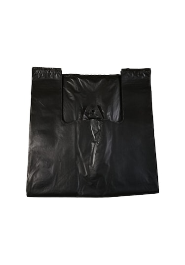 Kalbi Ticaret Siyah Poşet Kalın Büyük Boy 30 x 60 CM 1 KG Hışır Atlet Poşet