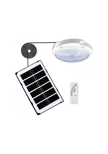 Pazly 65 W Güneş Enerjili Tavan Lambası İç Mekan Dekorasyon Koridor Aydınlatma 60 Led Beyaz Beyaz