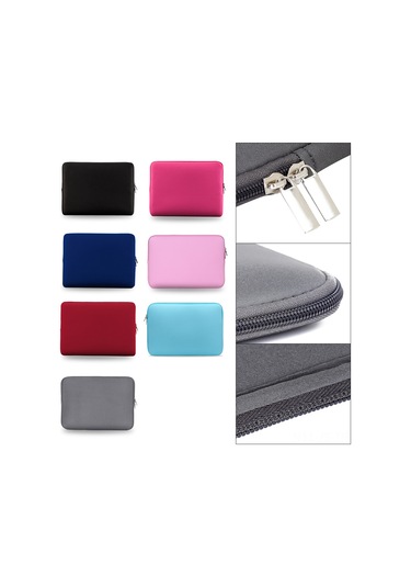 Jeemson 14 İnç Ultrabook Ve Dizüstü Bilgisayar İçin İnce Tasarım, Hızlı Fermuar Ve Köpük Dolgulu Korumalı Pembe Kılıf Açık Pembe