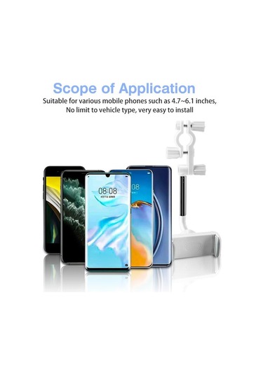 Siyah Fonken Dikiz Aynası Montaj Cep Telefonu Arabada Standı Otomatik Arka Kafalık Braketi İphone 11 12 Samsung Uyumlu