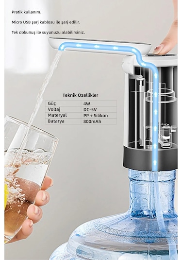 İthink WP-150 Sarjlı Damacana Su Pompası Beyaz