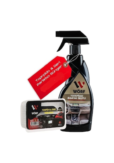 Wörf Gögüs Torpido Parlatıcı Bakım Sütü 500 Ml + Parlatıcı Sünger