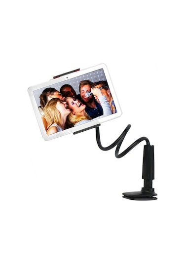 Soulader İphone Uyumlu Ve İpad İçin Esnek Uzun Kollu Telefon Tutacağı - Siyah Evrensel Cep Telefonu Standı, Kolay Kullanım İçin Pratik Tutucu Aksesuar Siyah