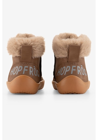 Hopfrög Furry Boots Kahverengi Meşe Barefoot Çocuk Botu Kahverengi