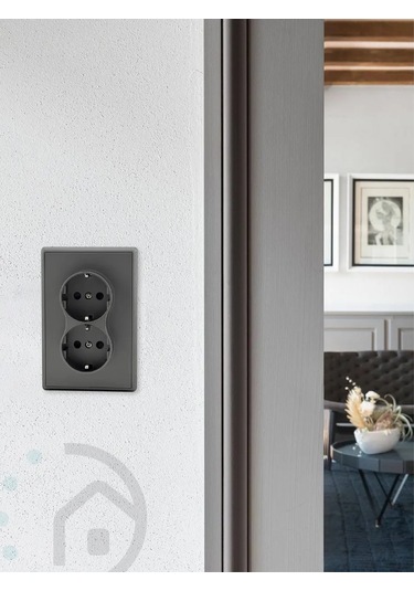 Lajt Haus Plastik Çerçevenin İçinde Çift Priz 275186994