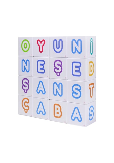 Küpss Manyetik Puzzle Harfler 16 Küp