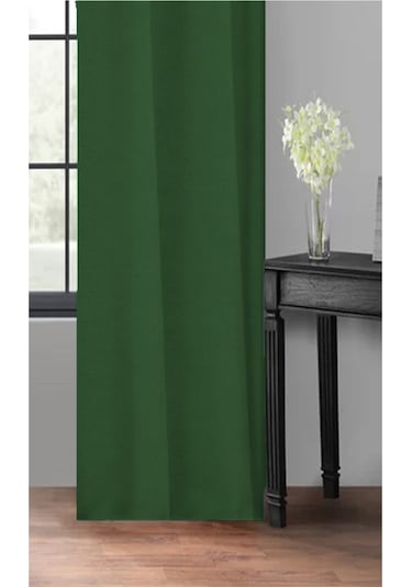 Taç Soft Koyu Yeşil Fon Perde Koyu Yeşil