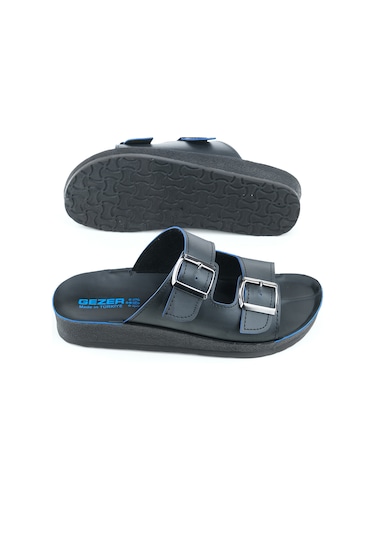 Gezer Yazlık Erkek İki Toka Ayarlanablir Terlik GT1YMM.10758.10.010.0C Siyah