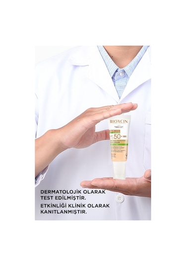 Bioxcin Sun Care Akneye Eğilimli Ciltler Için Renkli Güneş Kremi 50 Spf 50 Ml - Tinted, Akne, Dry Touch, Mat