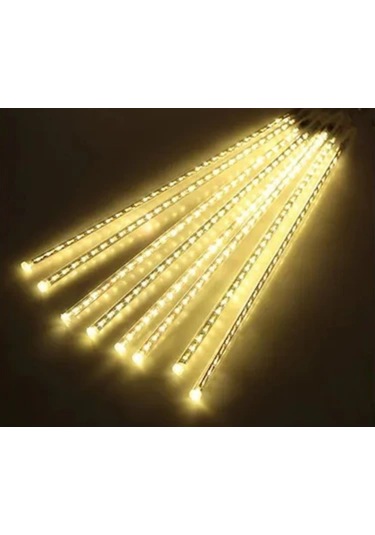Sekizgen Led 8'li Günışığı Eklenebilir Meteor Yağmur Tüp Led Işık Dekoratif Ve Yılbaşı Aydınlatma Günışığı