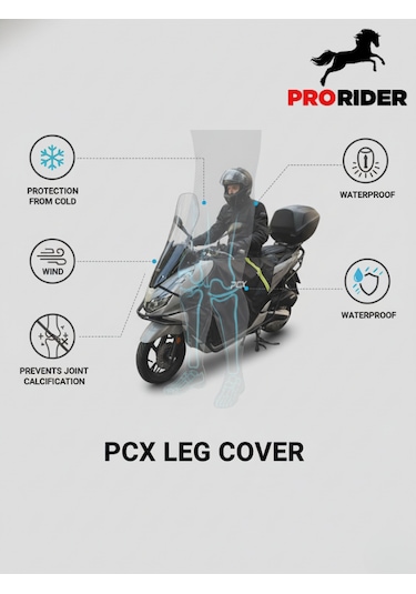 Motosiklet Premium Diz Örtüsü Honda Pcx Uyumlu Su Ve Rüzgar Geçirmez Kışlık Koruma Siyah