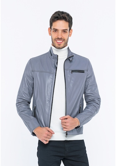 Basics&More Erkek Deri Ceket E/47 001