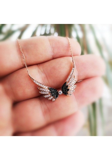 Rose Gümüş Melek Kanatlı Kolye G781Kl Altınsepeti