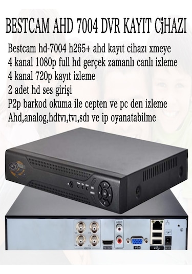4 Kameralı Set 5 Mp Sony Lensli Full Hd Kamera Seti 500 Gb Hdd