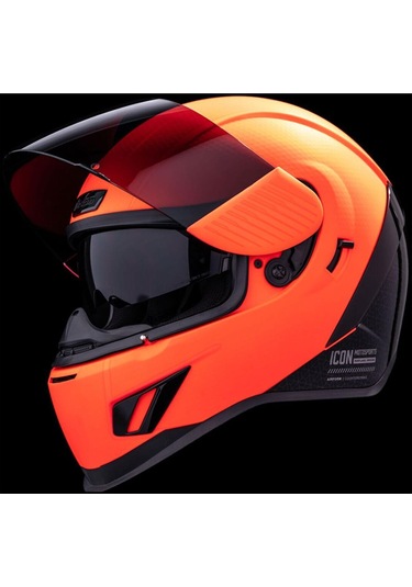 Icon Airform Counterstrike Mıps Kapalı Motosiklet Kaskı Mat Kırmızı Mat Kırmızı