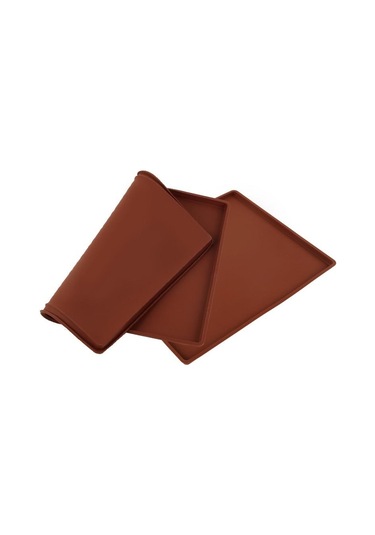 Jms 1 Adet Yapışmaz Silikon Pişirme Mat Kek Rulo Pişirme Araçları Kahverengi