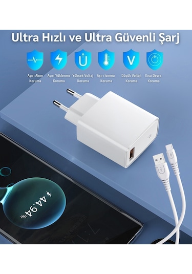 Oppo Reno 2 Uyumlu 18W 3.4A Type-C Ultra Hızlı Şarj Cihazı - İthalatçı Garantili