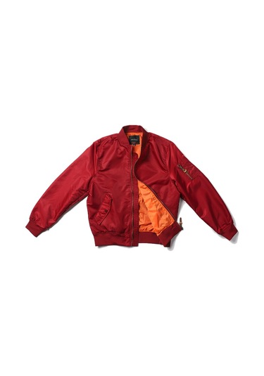 Edwardest Hava Kuvvetleri Ma1 İlkbahar Ve Sonbahar İnce Pilot Ceket Naylon Beyzbol Ceketi Kırmızı