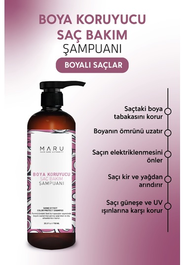 Maru Renklendirme Görmüş Saçlar Için Renk Koruyucu Şampuan 750