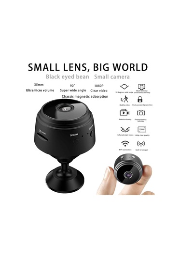 Gajeena 3 Adet Siyah Kamera: 1080p Hd Wıfı Ev/outdoor Güvenlik Kamerası, İki Yönlü Ses, İnfrafedilek Gece Görüşü, Hareket Algılama, Uzak Erişim