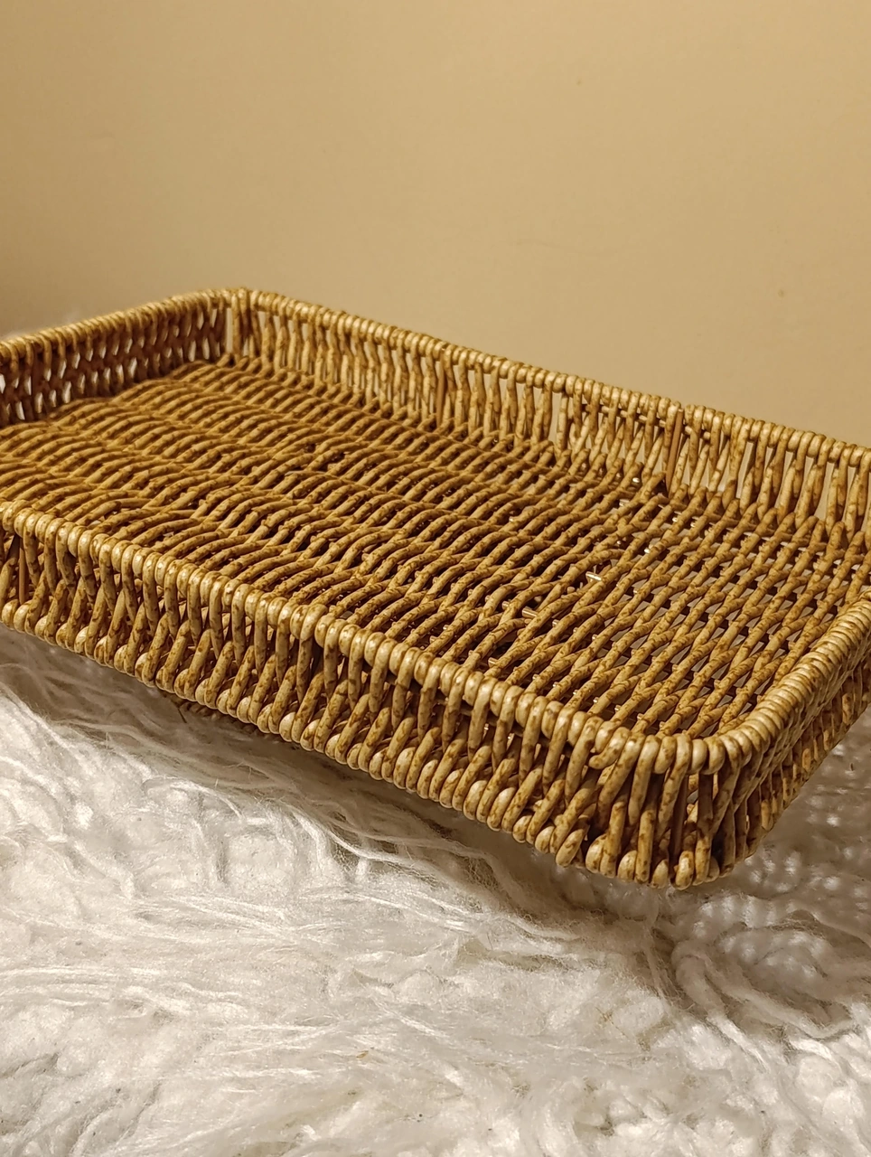 Hasır Rattan Ayaklı Sunumluk Dikdörtgen Diğer