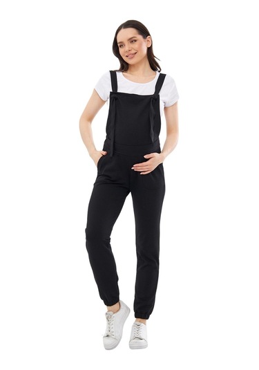 Luvmabelly Myra6400 Hamile Jogger Salopet-siyah