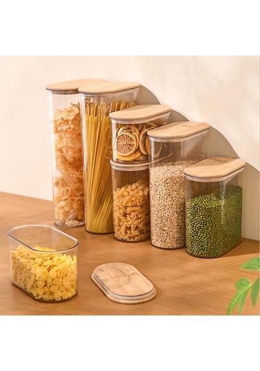 Hava Geçirmez Gıda Saklama Kabı Kapaklı Kapalı Kavanoz Büyük Kapasiteli Bpa İçermez Diğer