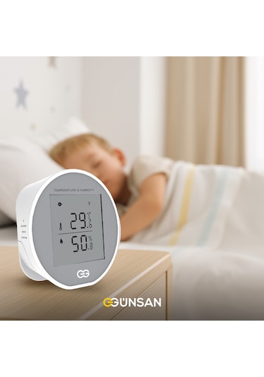 Günsan Akıllı Wifi Sıcaklık & Nem Sensörü Tuya & Smart Life Uyumlu