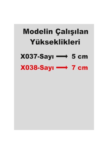 Stencil Rakam Boyama Şablonu X038-sayı Rakam Yüksekliği 7 Cm